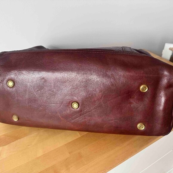 J.W. Hulme Co., Leather duffle bag, Brown, EUC - Picture 12 of 15